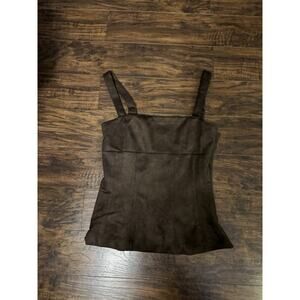 Emerson Lang Corset Top Womens M Suede Brown Wedding Bridesmaid Prom Elegant